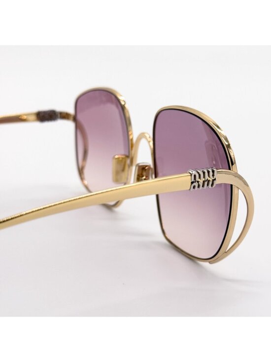 NEW MIU MIU SUNGLASSES MUA57S 5AK40S WOMEN GOLD/PINK MU A57S, SMU A57 EYEWEAR main image 9